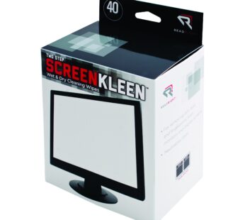 Read Right RR1305 Two Step Screen Kleen Wet and Dry Cleaning Wipes 5 x 5 40/Box