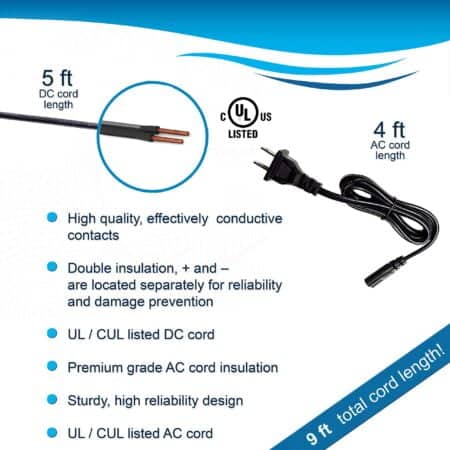 HQRP 8.4V AC Adapter Charger Compatible with Sony AC-L10A L10B L10C L10 L15 L100 HandyCam - Image 6