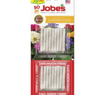 Jobe?s Plant Food Fertilizer Spikes, Easy Plant Care for All Indoor Flowering Houseplants,