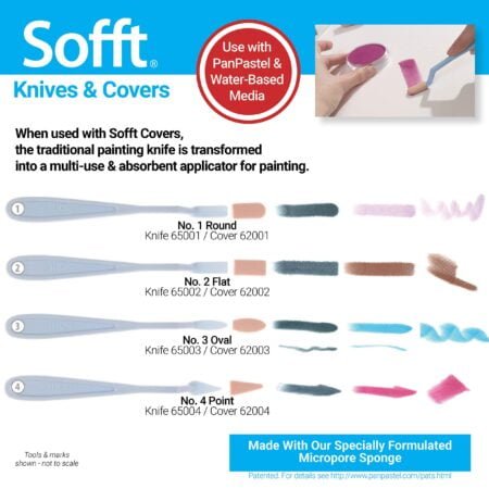 PanPastel Sofft Tool 65003 No. 3 Oval Palette Knife & 5 Covers Artist Painting Pastels - Image 4