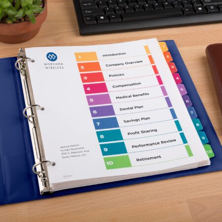 Avery Extra-Wide Ready Index Dividers for 3 Ring Binders, 10 Tab Set, Printable Table of C - Image 7