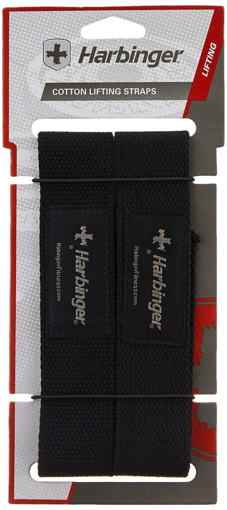 Harbinger Heavy Cotton Lifting Straps (Pair), Black, 20 1/2" Long 1 1/2" Wide - Image 2