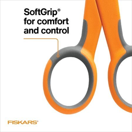 Fiskars SoftGrip Micro-Tip Scissors - Fabric Scissors for Sewing, Arts, and Crafts - 5" St - Image 5