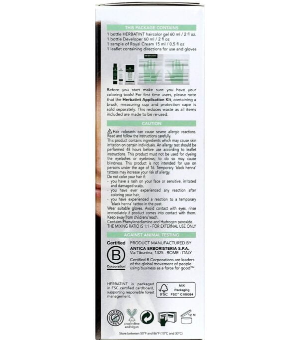 Herbatint Permanent Haircolor Gel, 5N Light Chestnut (5N) 4.56 Fl Oz - Image 2