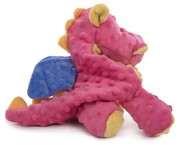 goDog Bubble Plush Dragons Squeaky Dog Toy, Chew Guard Technology - Coral, Large - Image 4