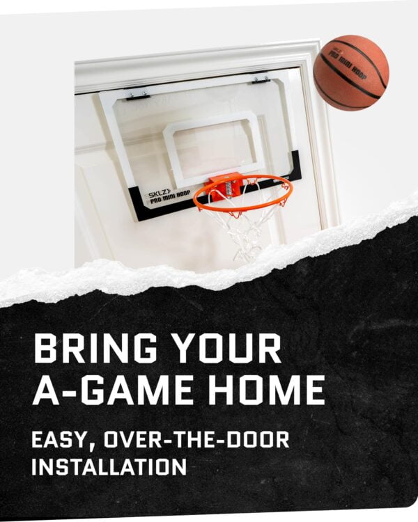 SKLZ 18" Mini Basketball Hoop with Shatterproof Backboard, Breakaway Rim, Heavy Duty Net, - Image 6