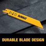 DEWALT DW4856 6pc Metal/Woodcutting Reciprocating Saw Blade Set, Metallic - Image 5