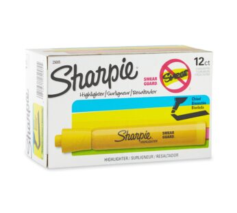 SHARPIE Tank Style Highlighters, Chisel Tip, Yellow, 12 Count