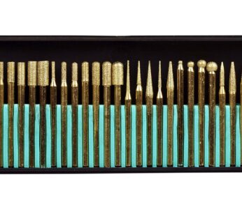 SE 30-Piece Set of Titanium-Coated Diamond Burrs, Grits 120-150 – 82331TF