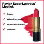 Revlon Super Lustrous Lipstick with Vitamin E and Avocado Oil, Cream Lipstick in Coral, 67 - Image 3