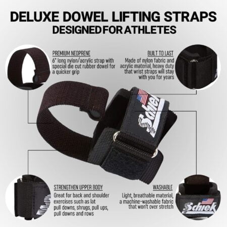 Schiek Sports Power Lifting Straps (1000-DLS) - Image 3