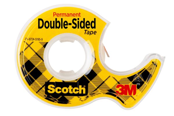 3M Double-Sided Tape with Dispenser, Permanent, 1/2 X 250 Inches, Clear (MMM136) - Image 2