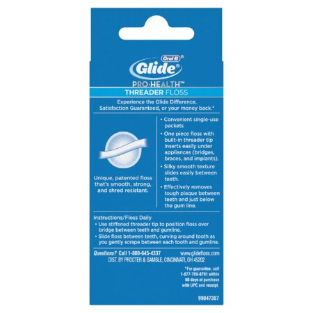 Oral-B Glide Pro-Health Dental Floss Threaders for Braces, 30 Count - Image 2