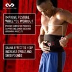 McDavid Waist Trimmer Belt for Men, Sweat Band & Back Support, Improved Posture for Workou - Image 4