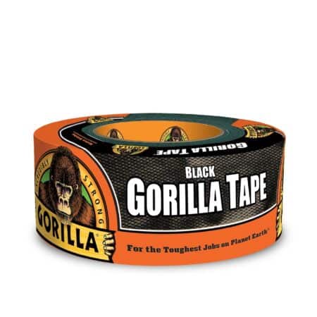 Gorilla Black Duct Tape, 1.88" x 12 yd, Black, (Pack of 1)