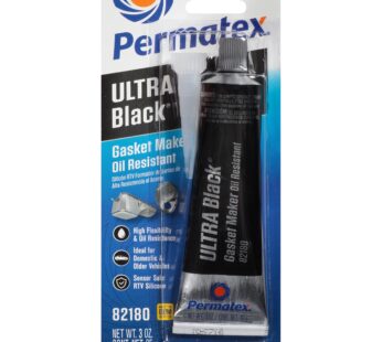 Permatex 82180 Ultra Black Maximum Oil Resistance RTV Silicone Gasket Maker, Sensor Safe A