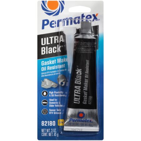 Permatex 82180 Ultra Black Maximum Oil Resistance RTV Silicone Gasket Maker, Sensor Safe A