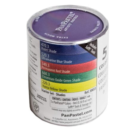 PanPastel 30053 Ultra Soft Artist Pastel Starter Set - Shades 5 Color Set w/Sofft Tools