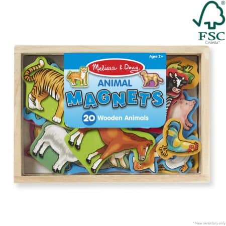 Melissa & Doug 20 Wooden Animal Magnets in a Box - FSC Certified - Image 4