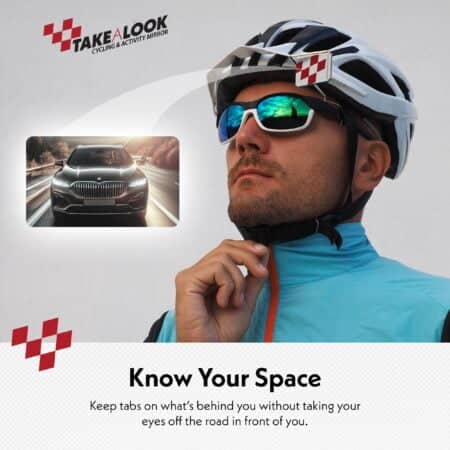 Take A Look Active Original Activity Mirror for Sunglasses, Bike Helmets, or Visors Rear V - Image 3