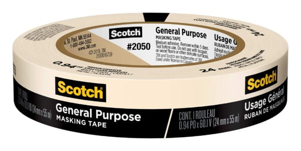 Scotch General Purpose Masking Tape, Tan, Tape for Labeling, Bundling and General Use, Mul