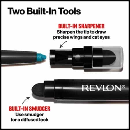 Revlon Pencil Eyeliner, ColorStay Eye Makeup with Built-in Sharpener, Waterproof, Smudge-proof, Longwearing with Ultra-Fine Tip, 204 Charcoal, 0.01 oz - Image 3