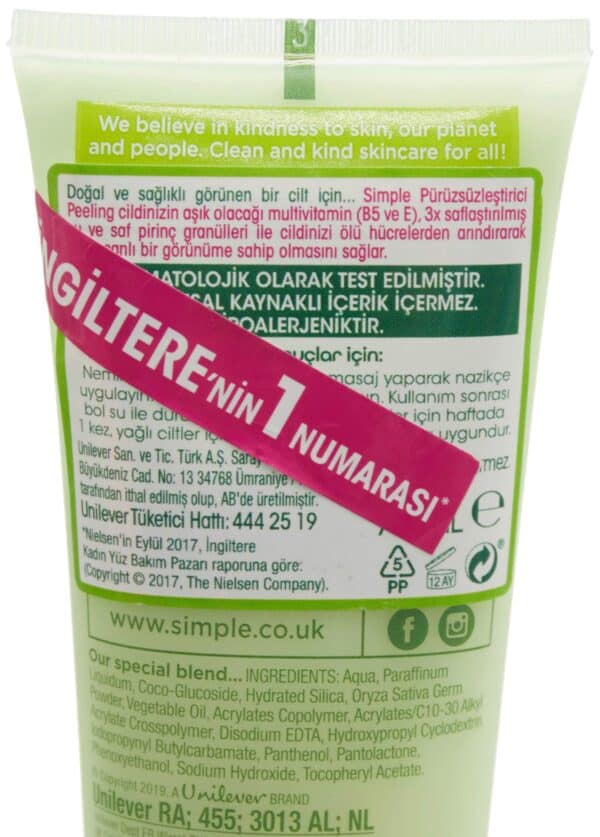 Simple Kind to Skin Smoothing Facial Scrub 75 ml - Image 3