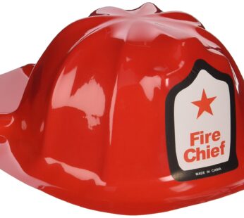 Fun Express Rhode Island Novelty Plastic Firefighter Chief Hat (Set of 12) , Red