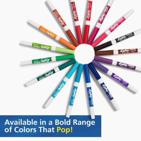 EXPO Low Odor Dry Erase Markers, Fine Tip, Black, 12 Count - Image 3