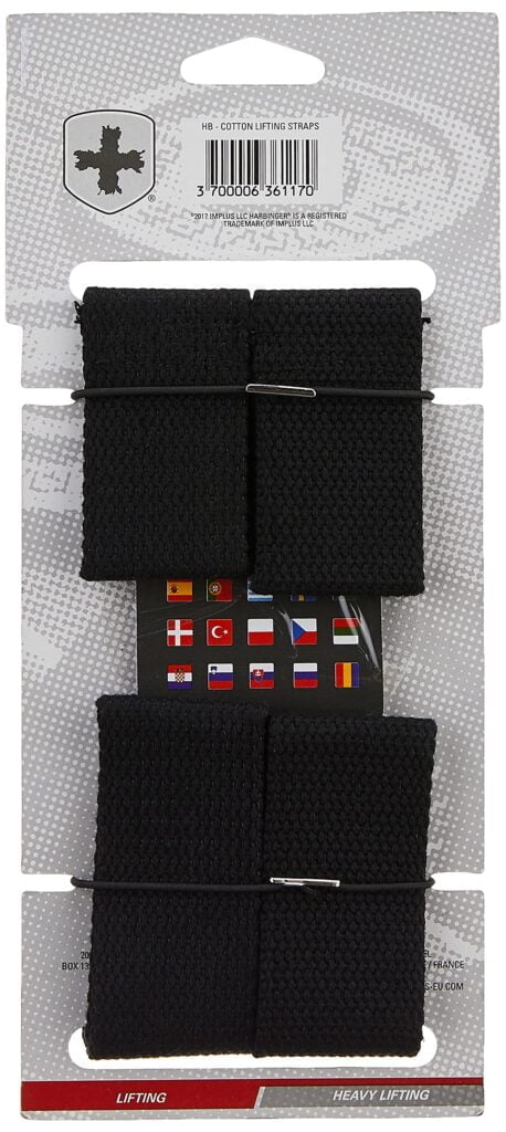 Harbinger Heavy Cotton Lifting Straps (Pair), Black, 20 1/2" Long 1 1/2" Wide - Image 3