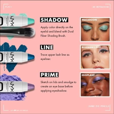NYX PROFESSIONAL MAKEUP Jumbo Eye Pencil, Blendable Eyeshadow Stick & Eyeliner Pencil - French Fries - Image 8
