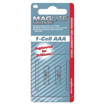 Maglite Replacement Lamps for Solitaire 1-Cell AAA Flashlight, 2 pk