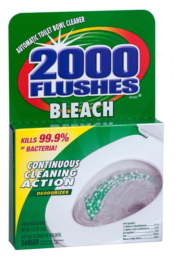 2000 Flushes Blue Plus Bleach Automatic Toilet Bowl Cleaner, 1.25 OZ