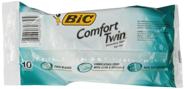 BIC Comfort Twin Disposable Razors, 2 Blades For a Smooth and Comfortable Shave, 10-Count - Image 2