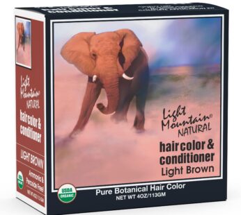 Light Mountain Henna Hair Color & Conditioner – Light Brown Hair Dye for Men/Women, Organi