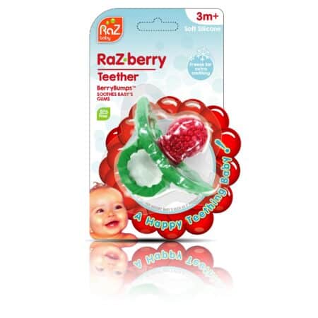 RaZbaby RaZberry Silicone Baby Teether Toy - Berrybumps Soothe Babies Sore Gums - Hands Fr - Image 8