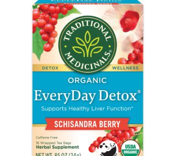 Traditional Medicinals Tea, Organic EveryDay Detox Schisandra Berry, Supports Healthy Live