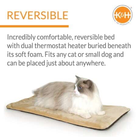 K&H Pet Products Heated Thermo-Kitty Mat, Indoor Heated Cat Bed, Pet Heat Pad for Indoor C - Image 3