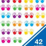 Carson Dellosa 42 Colorful Helping Hands Bulletin Board Cutouts, Vibrant Hand Cutouts for - Image 2