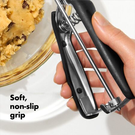 OXO Good Grips Medium Cookie Scoop,Black/Silver - Image 3