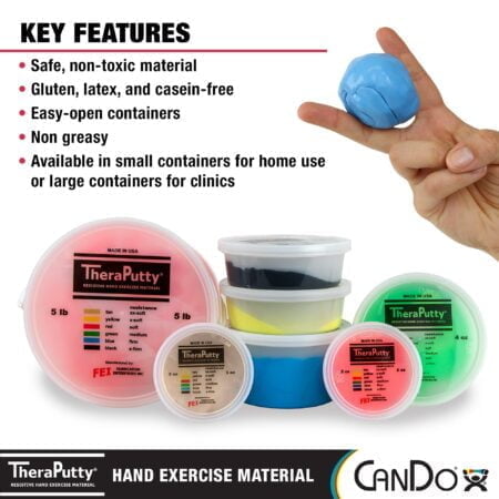 CanDo TheraPutty Standard Hand Exercise Putty For Rehabilitation, Exercises, Hand Therapy, - Image 5