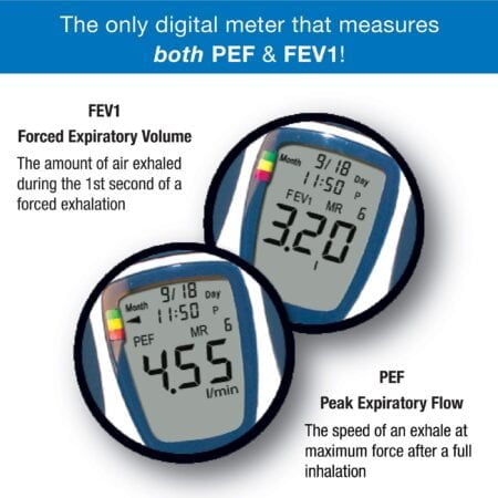 Microlife Digital Peak Flow Meter with FEV1 & Tracking Software | Reliable & Accurate Resp - Image 3