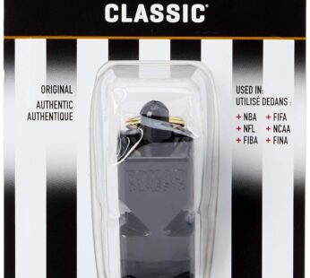 Fox 40 Classic Official Whistle with Break Away Lanyard (Black)