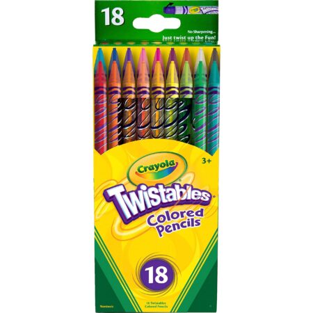 Crayola Twistable Colored Pencils For Kids, Fun School Supplies, 18 Count, Gifts For Kids,