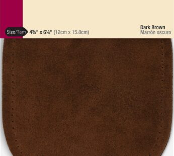 Dritz 55230-2 Suede Cowhide Elbow Patches 4-3/4 x 6-1/4-Inch, Dark Brown (2-Count)