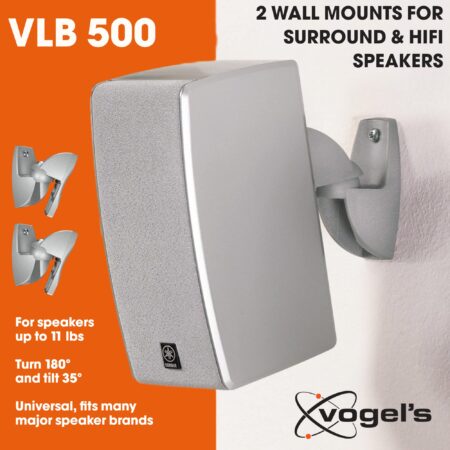 Vogel's VLB 500 Universal Speaker Wall Mount Set | Swivels up to 180? (Left/Right) | Can b - Image 2