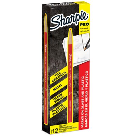 SHARPIE Peel-Off China Markers, Red, 12 Count