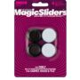 MAGIC SLIDERS L P 4273 1-1/4" RND Slider, White & Black, 4 Pack