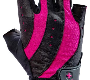 Harbinger Women’s Pro Gloves with Vented Cushioned Leather Palm for Weightlifting, Trainin