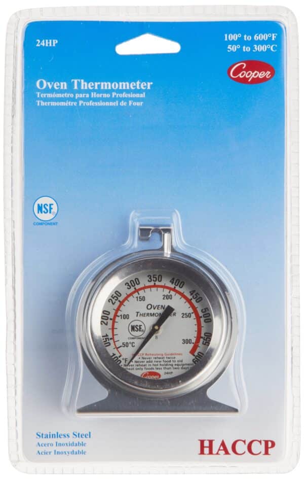 Cooper-Atkins 24HP-01-1 Stainless Steel Bi-Metal Oven Thermometer, 100 to 600 Degrees F Te